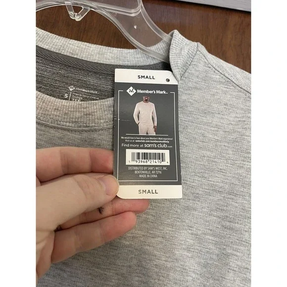 Members Mark Mens Soft Long Sleeve Lounge Tee NWT - Picture 2 of 4